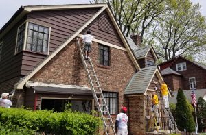 John Monaco House Exterior Being Painted