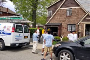 Crew Admiring John Monaco's House Exterior