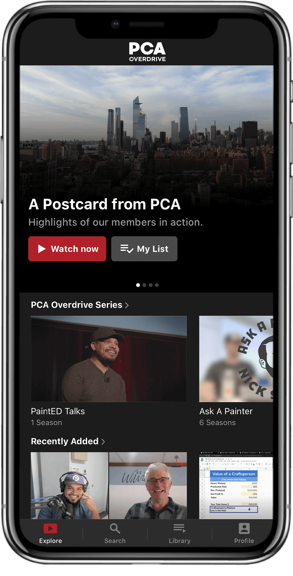 Overdrive Mockup PCA Overdrive iOS App