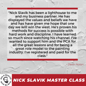 Testimonials for N.S. Master Class