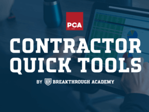 Contractor Quick Tools