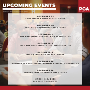 PCA Upcoming Events