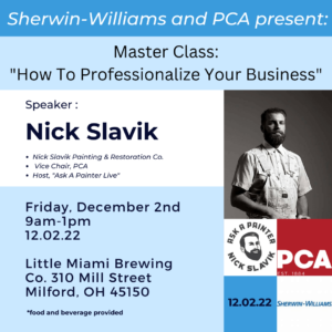 Sherwin-WIlliams Master Class with Nick Slavik How to Professionalize Your Business