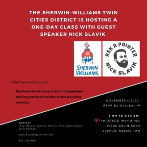 Sherwin Williams Master Class with Nick Slavik (Rogers, MN)